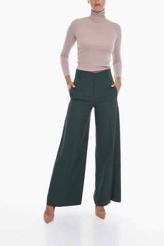 Palazzo Pants with Front Pleats