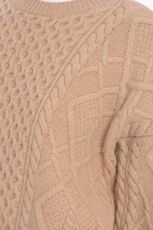Oversized Aran Wool Pullover CABLE