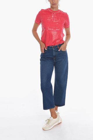LIBRARY Cropped D-REGGY UNISEX Denims with Loose-fit