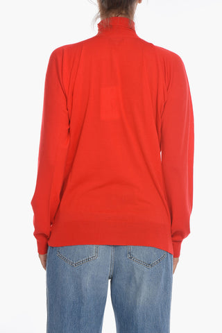 Turtleneck Wool Seamless Sweater