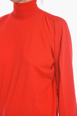 Turtleneck Wool Seamless Sweater