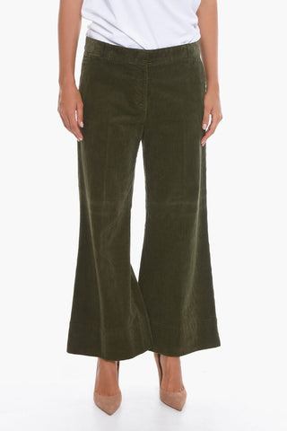 Pantaloni Bootcut in Velour a Coste