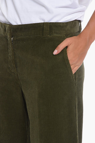 Pantaloni Bootcut in Velour a Coste