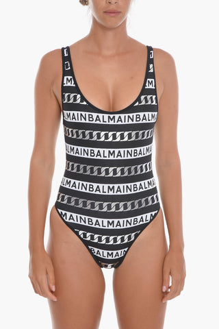 Costume da Bagno Intero OLIMPIONIC con Logo Stampato All-Over