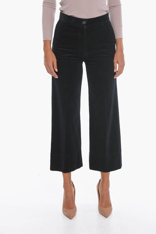 Cropped Fit Corduroy Pants