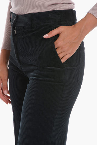 Cropped Fit Corduroy Pants