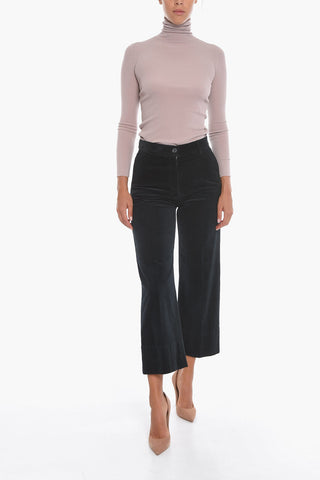 Cropped Fit Corduroy Pants