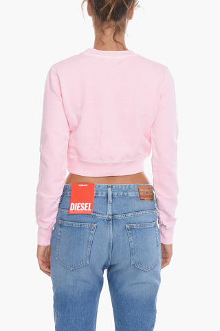 RED TAG Felpa Girocollo F-SLIMMY-IND Crop con Logo in Rilievo