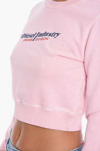RED TAG Felpa Girocollo F-SLIMMY-IND Crop con Logo in Rilievo