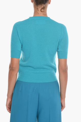 Crew Neck Short-sleeved Cashmere Sweater