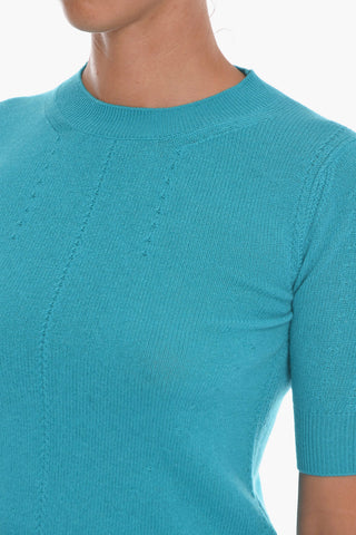 Crew Neck Short-sleeved Cashmere Sweater