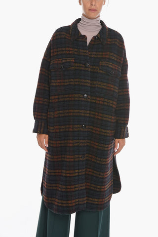 ETOILE Cappotto FONTIZI Oversized con Fantasia a Quadri
