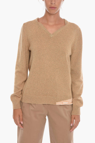 V Neck Cashmere Blend Sweater