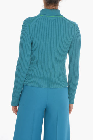 Ribbed MILITARY Cardigan with Breast-pocket