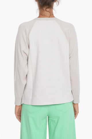 Fleeced-cotton Crewneck Sweatshirt with Pocket Detail