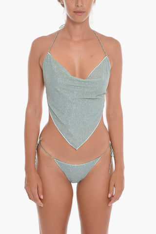 Lurex BANDANA Bikini with Draped Top