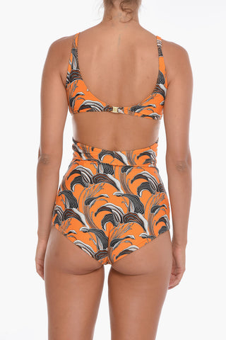 Floral-Motif One Piece Swimsuit