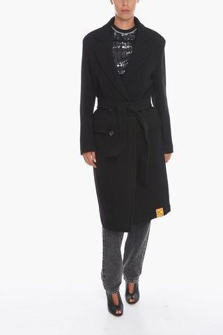 Double-breasted W-OUTKAST UNISEX Coat with Flap Pockets
