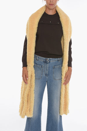 Schal aus Shearling mit Fransen