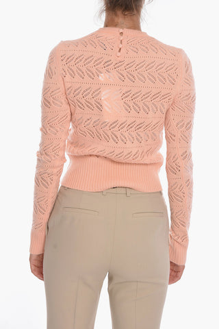 Macramè Cashmere Blend Crew Neck Sweater