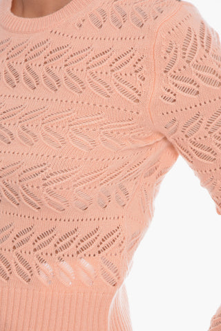 Macramè Cashmere Blend Crew Neck Sweater