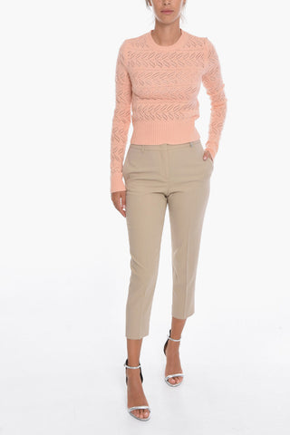 Macramè Cashmere Blend Crew Neck Sweater
