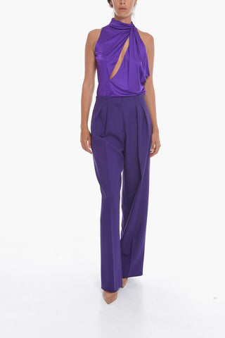 Wide-Leg Pants with Pleats