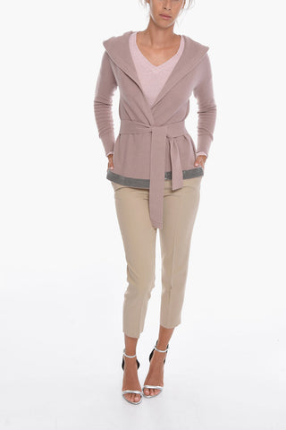 Cashmere Hooded Cardigan with Belt