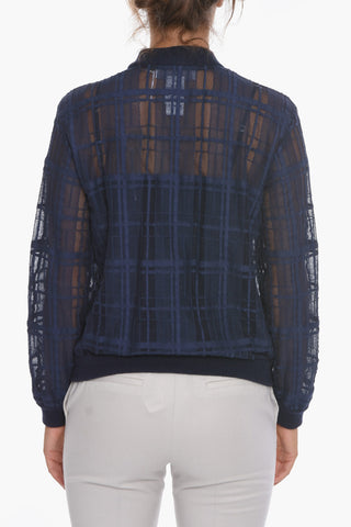 Meshed-cotton Zip-up Sweatshirt