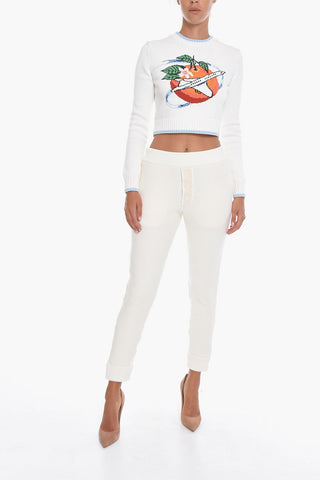 Cashmere Blend GINZENA Sweatpants with Buttons