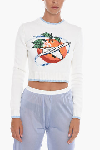 Maglia Girocollo ORBITE AUTOUR DE L'ORANGE in Cotone