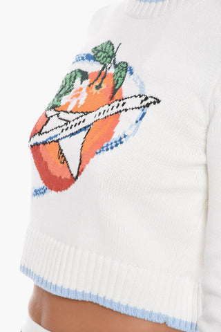 Maglia Girocollo ORBITE AUTOUR DE L'ORANGE in Cotone
