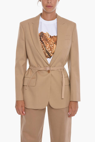 Safety Belted BELLA Blazer with Peak Lapel