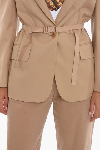 Safety Belted BELLA Blazer with Peak Lapel