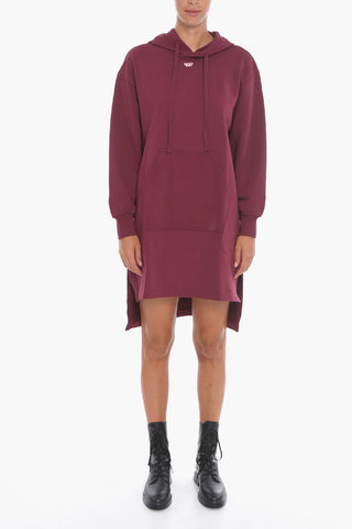 Asymmetrical Cut D-ILSE-D Hoodie Dress