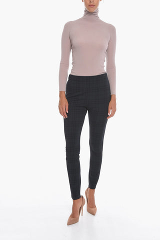 Pantaloni in Jersey con Fantasia Tartan