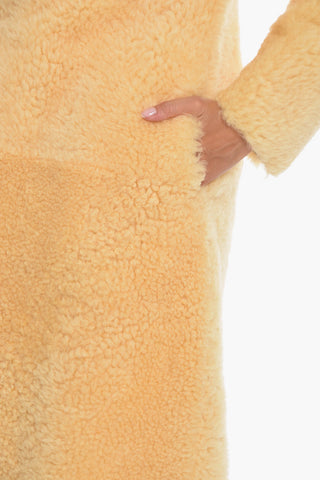 Single-breasted Shearling Coat