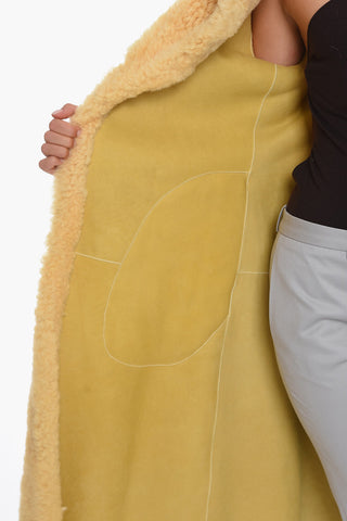 Single-breasted Shearling Coat