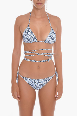 Bikini a Triangolo con Monogram All-Over