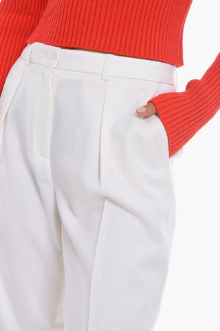 Merino-wool Double-pleated Baggy Pants