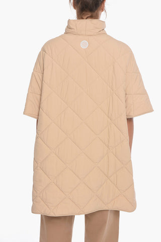 Poncho Trapuntato a Collo Alto
