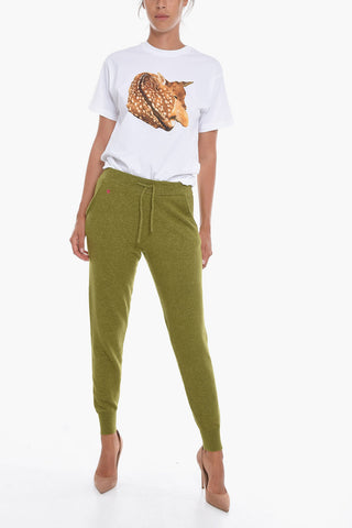 Cashmere-blend Joggers with Embroidered Logo