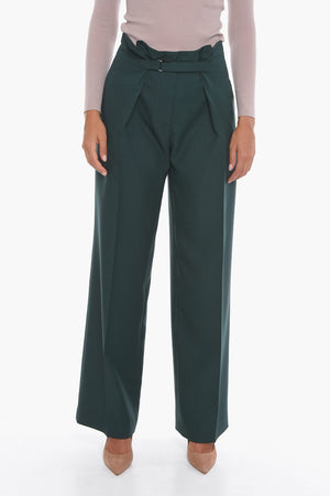 Wide-Leg Pants with Velcro Closure