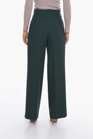 Pantaloni a Gamba Ampia con Chiusura in Velcro