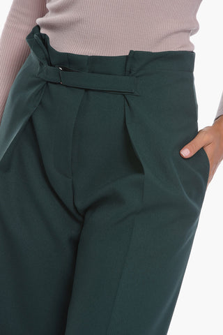 Pantaloni a Gamba Ampia con Chiusura in Velcro