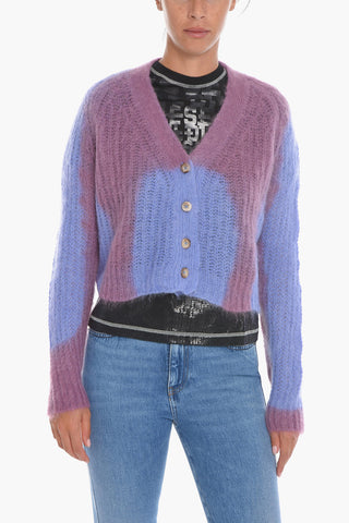 Two-Tone M-ILLY Cardigan with 4-Buttons