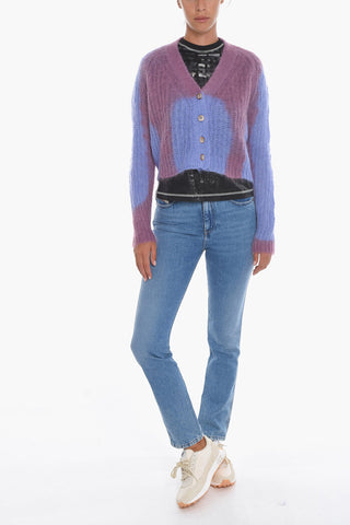 Two-Tone M-ILLY Cardigan with 4-Buttons