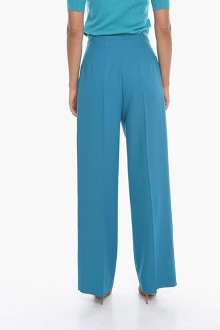 Pantaloni a Gamba Ampia con Pinces