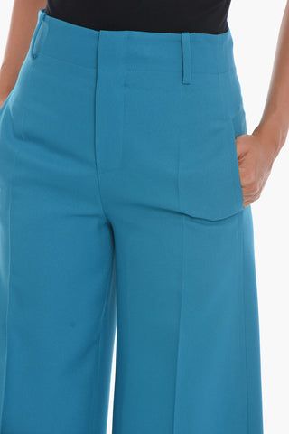 Palazzo-Hose mit vorderen Bundfalten