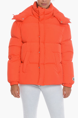 Solid Color UNISEX W-ROLF-NW Down Jacket with Removable Hood